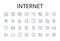 Internet line icons collection. World Wide Web, Cyberspace, Net, Web, Online, Information Superhighway, Digital realm