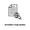 internet publishing line icon