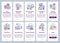 Internet-related communication form onboarding mobile app page screen with concepts set