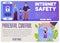 Internet safety and parental control of children, flat vector banners.