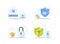 Internet security concept icon set package collection with password and secure padlock with wifi secure