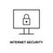 internet security icon. Element of technologies icon with name for mobile concept and web apps. Thin line internet security icon c