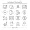 Internet Security Linear Icon Set