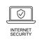 internet security outline icon. Element of data protection icon with name for mobile concept and web apps. Thin line internet