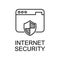 internet security outline icon. Element of data protection icon with name for mobile concept and web apps. Thin line internet