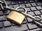 Internet security padlock background image