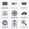 Internet, seo icons. Checklist, target signs