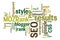 Internet SEO Word Tag Cloud Illustration