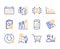 Internet shopping, Accounting wealth and Loan percent icons set. Vector