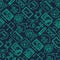 Internet technology and programming seamless background with linear icons set. Html, php and code seamless pattern with line style