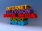 Internet television social media radio press on blue