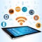 Internet of Things concept (IoT) and Tablet PC apps