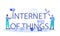 Internet of things control typographic header. Idea of cloud,