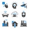 Internet of things icons, such as technology, smart, artificial intelligence and more. Vector illustration isolated on