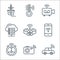 internet of things line icons. linear set. quality vector line set such as car, camera, robot vacuum cleaner, smartphone, smart