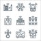 internet of things line icons. linear set. quality vector line set such as drone, cardiogram, temperature, smart farm, company,