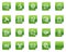 Internet web icons, green sticker series