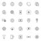 Internet, wifi & browser outline icon set