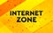 Internet Zone abstract digital banner yellow background