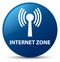 Internet zone (wlan network) blue round button