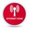 Internet zone (wlan network) flat prime red round button