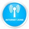 Internet zone (wlan network) premium cyan blue round button
