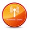 Internet zone (wlan network) special glassy orange round button