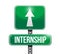 Internship road sign illustration design