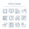 Interor desig icons isolated