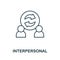Interpersonal icon. Line element from corporate development collection. Linear Interpersonal icon sign for web design