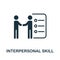 Interpersonal Skill icon. Monochrome simple element from soft skill collection. Creative Interpersonal Skill icon for