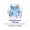 Interpersonal therapy concept icon