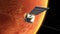 Interplanetary Space Station Deploys Solar Panels In Orbit Of The Mars