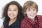 Interracial Boy & Girl Children Smiling