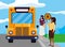 interracial female teachers in stop bus characters