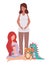 Interracial pregnancy mothers with little babies characters