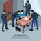 Interrogation Isometric Lawyer Background