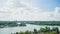 Intersection of Sava and Danube Rivers viewed from Belgrade Fortress, Belgrade, Serbia