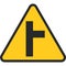 Intersection sign icon, Traffic sign vector illustration