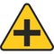Intersection sign icon, Traffic sign vector illustration