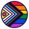 Intersex Inclusive LGBT Pride Flag Festive Circle Badge
