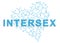 INTERSEX text with transgender symbols on the background