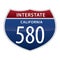 interstate california road sign. Vector illustration decorative design