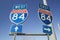 Interstate highway signs for East and West on Interstate Highway 84