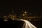 Interstate Highways and Downtown City at Night