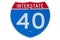 Interstate I-40 sign