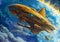 Interstellar Voyage UFO Soaring Through Space