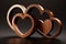 Intertwined hearts symbolizing enduring love between people. Generative Ai_2
