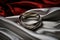 Intertwined silver rings on a bed of silk, symbolizing the unity and connection of love on Valentine\\\'s Day. AI Generated
