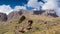 Interval shooting. Ingushetia, the formation of rain clouds over the Main Caucasian ridge.